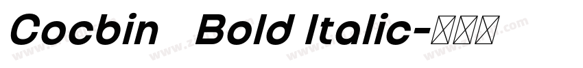 Cocbin   Bold Italic字体转换